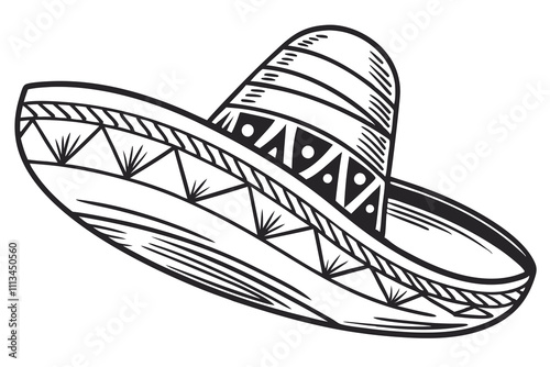 Mexican hat icon vector illustration white background A.eps