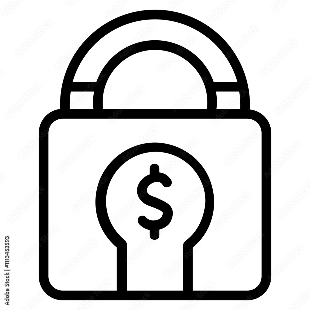 Lock Asset Line Icon Lock Asset Line Icon