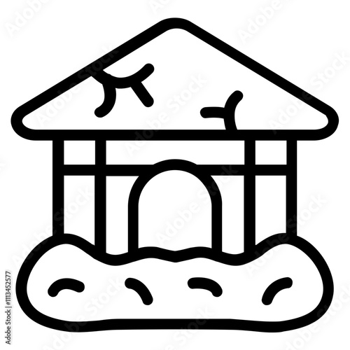 Foreclosure Line Icon