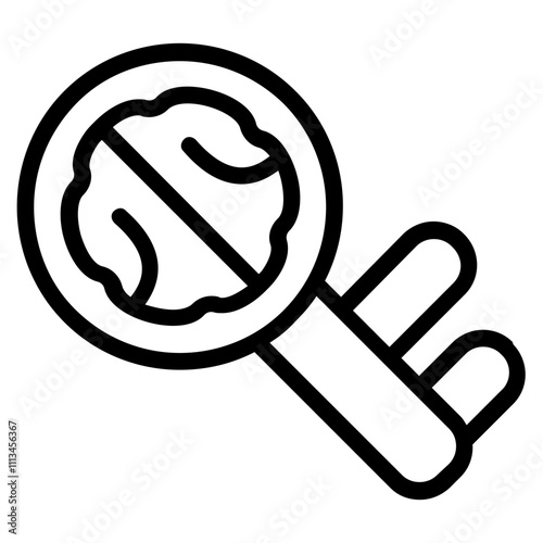 Key Thinking Line Icon