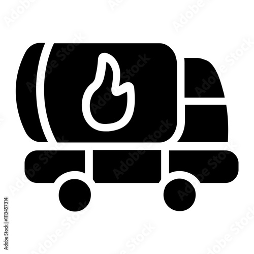 Fuel Truck Solid Icon
