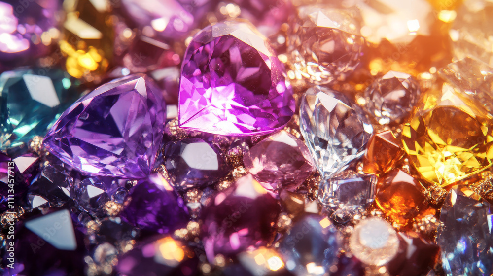 Magic crystals, precious gemstones with glow and sparkles. Game icons of minerals, shiny gems, diamond, amethyst, emerald and gold stones isolated on background, vector cartoon set Magic crystals, precious gemstones with glow and sparkles. Game icons of minerals, shiny gems, diamond, amethyst, emerald and gold stones isolated on background, vector cartoon set