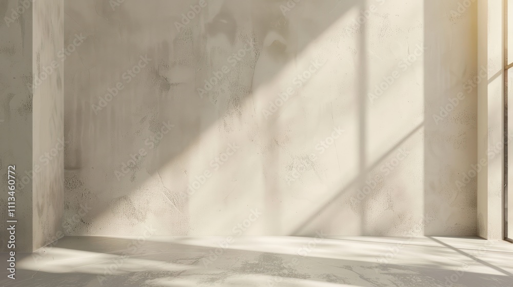 Minimalist studio background with plain, unpainted walls. Minimalist studio background with plain, unpainted walls.