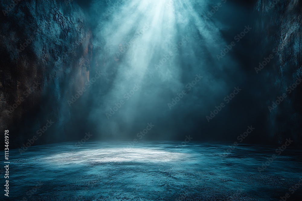 Empty futuristic dramatic scene. Abstract dark landscape, street. Neon light fluid element. Night view, neon blue light. Fantasy background. 3D illustration
Empty futuristic dramatic scene. Abstract dark landscape, street. Neon light fluid element. Night view, neon blue light. Fantasy background. 3D illustration