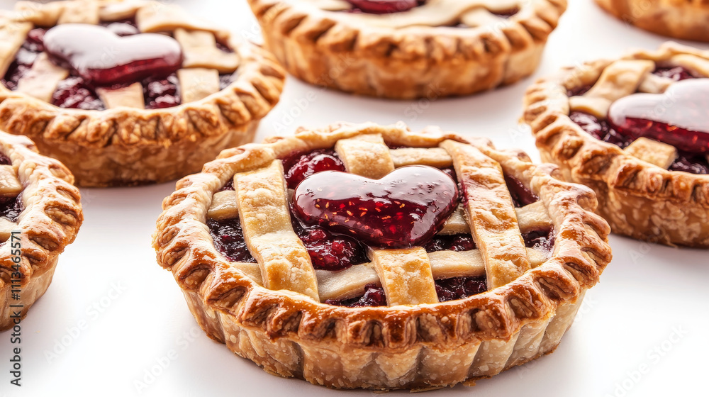 Fruit pies top view set isolated on background. Vector cartoon illustration of fresh baked strawberry, cherry, chocolate tarts decorated with jam hearts, homemade cake cooked for party, menu icons Fruit pies top view set isolated on background. Vector cartoon illustration of fresh baked strawberry, cherry, chocolate tarts decorated with jam hearts, homemade cake cooked for party, menu icons