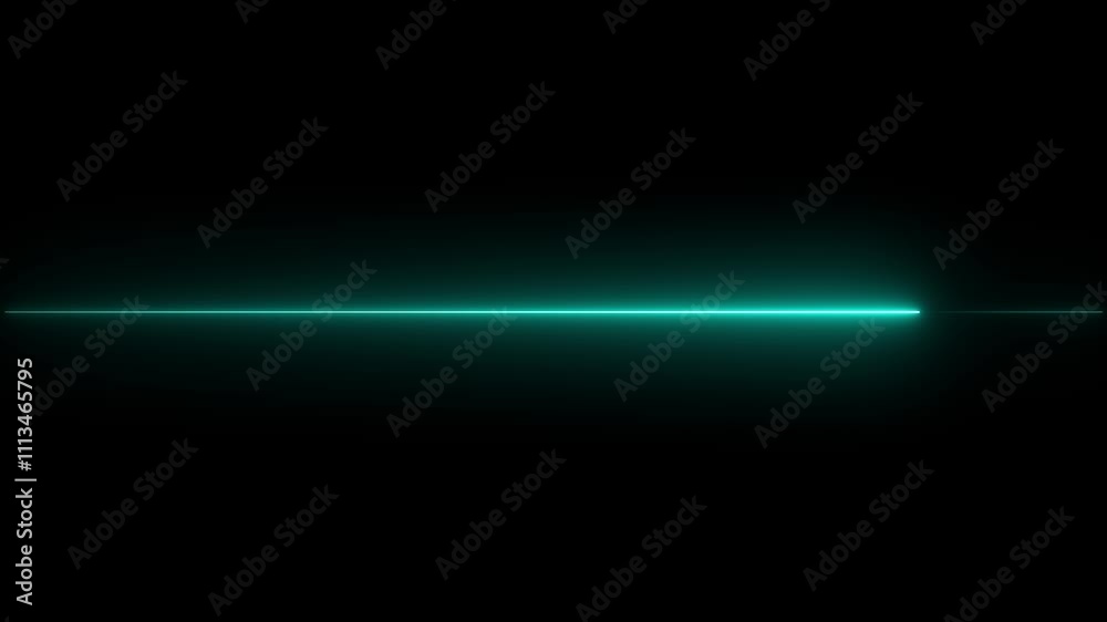 Horizontal neon moving line animation with black background Horizontal neon moving line animation with black background