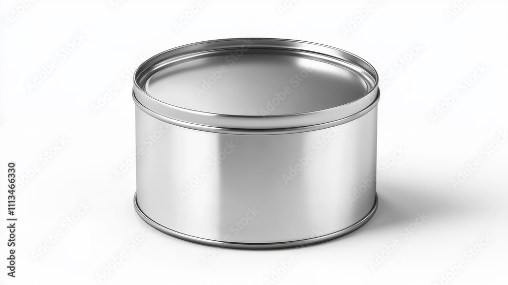 Tin can with open key front and angle view. Blank cylinder metal jar with pull ring on lid, silver colored aluminium canister for cold drink isolated on white background, Realistic 3d vector mockup Tin can with open key front and angle view. Blank cylinder metal jar with pull ring on lid, silver colored aluminium canister for cold drink isolated on white background, Realistic 3d vector mockup