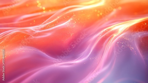 Abstract overlapping streaks of holographic light in soft hues like lavender mint and tangerine photo