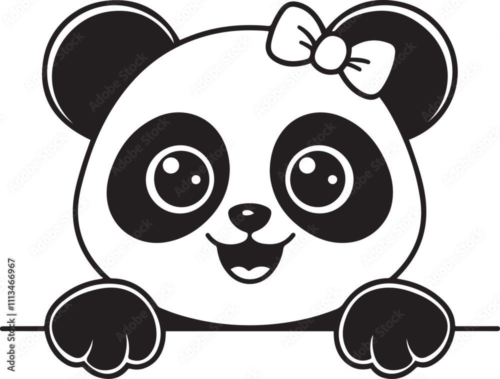 Panda silhouette vector illustration art
Panda silhouette vector illustration art