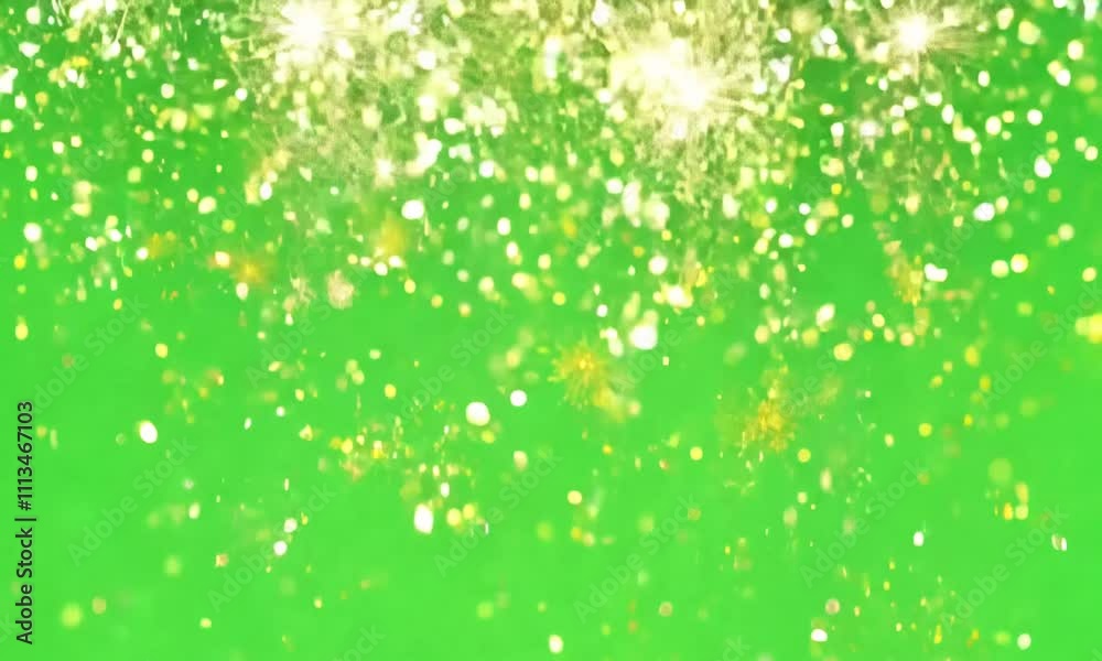 Celebration glitter sparkles on green screen. Generative AI Celebration glitter sparkles on green screen. Generative AI