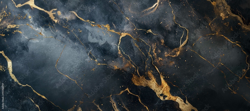 Fototapeta premium gold black marble texture waves background 4