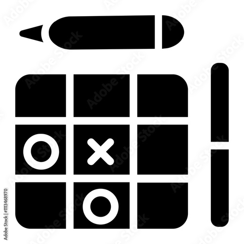 Tic Tac Toe Solid Icon photo