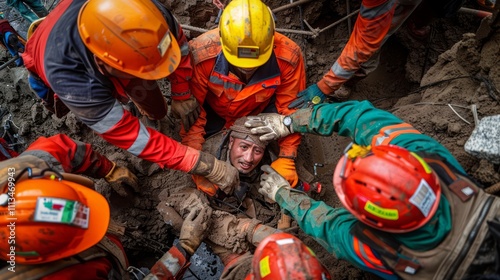 Wallpaper Mural Rescue Effort for Worker Trapped in Collapsed Trench Torontodigital.ca