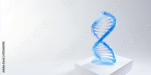 dna strand on blue background