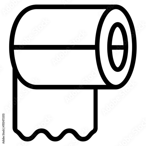 Tissue Roll Line Icon
