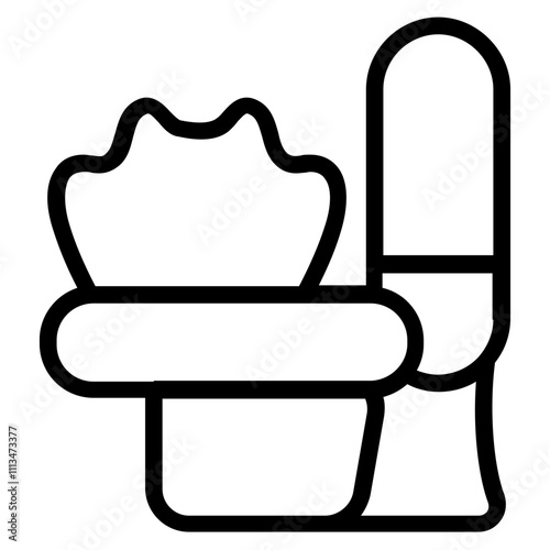 Toilet Tissue Line Icon