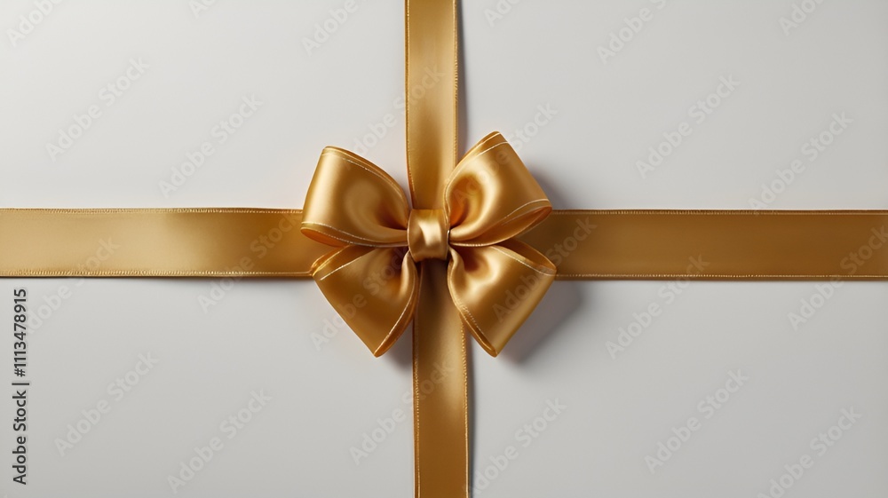 Gift box wrapped with a golden ribbon, perfect for special occasions Gift box wrapped with a golden ribbon, perfect for special occasions