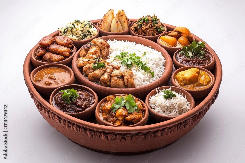 Dum Handi chicken Biryani is prepared in an earthen or clay pot called Haandi. Popular Indian non vegetarian food Dum Handi chicken Biryani is prepared in an earthen or clay pot called Haandi. Popular Indian non vegetarian food