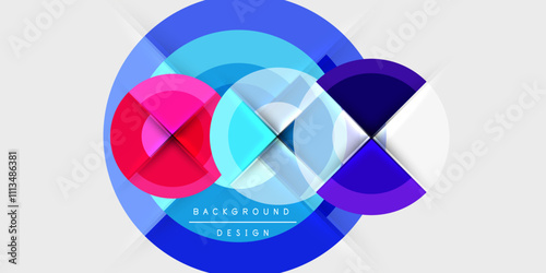 Target circle geometric abstract shapes. Vector Illustration For Wallpaper, Banner, Background, Card, Book Illustration, landing page