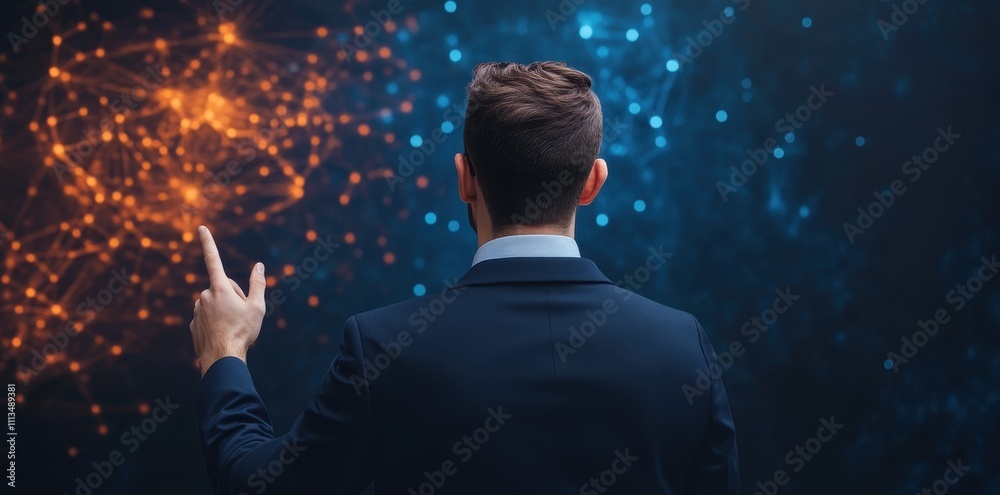 Startup leader passionately gestures towards an immersive business environment, inspiring innovation and collaboration. Startup leader passionately gestures towards an immersive business environment, inspiring innovation and collaboration.
