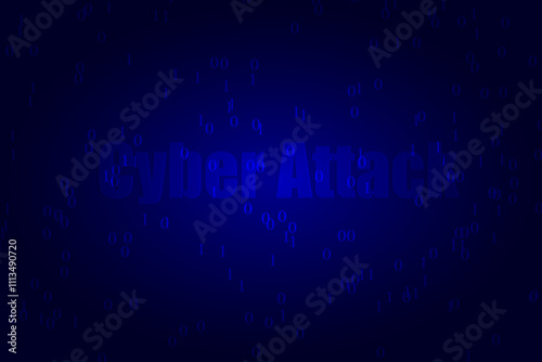 Cyber Attack on binary code protection and new innovation technology abstract background.