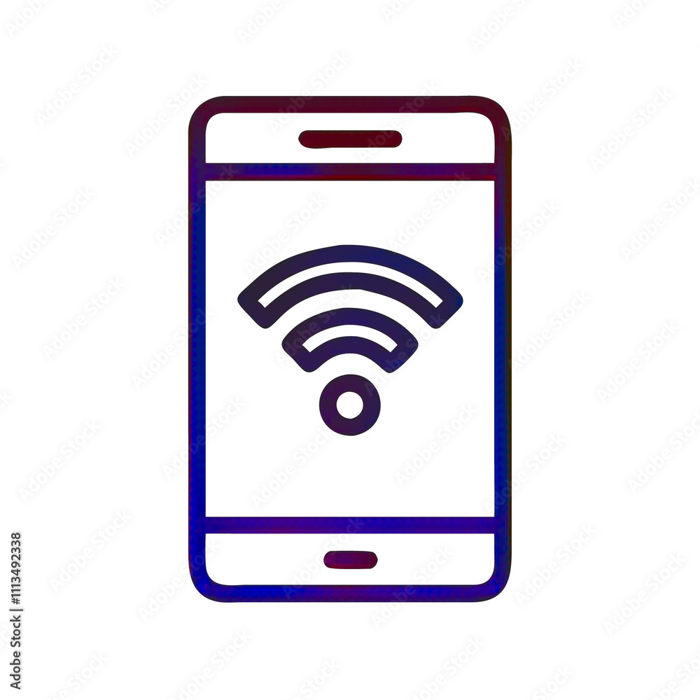 Smartphone with Wi-Fi Connectivity Icon
Smartphone with Wi-Fi Connectivity Icon
