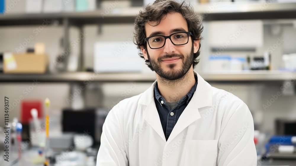 Research scientist in laboratory setting engaged in scientific experimentation and analysis Research scientist in laboratory setting engaged in scientific experimentation and analysis