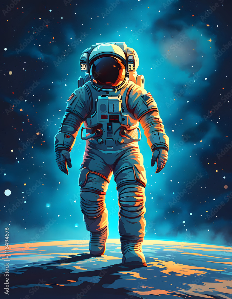 Astronaut walking on the moon Astronaut walking on the moon