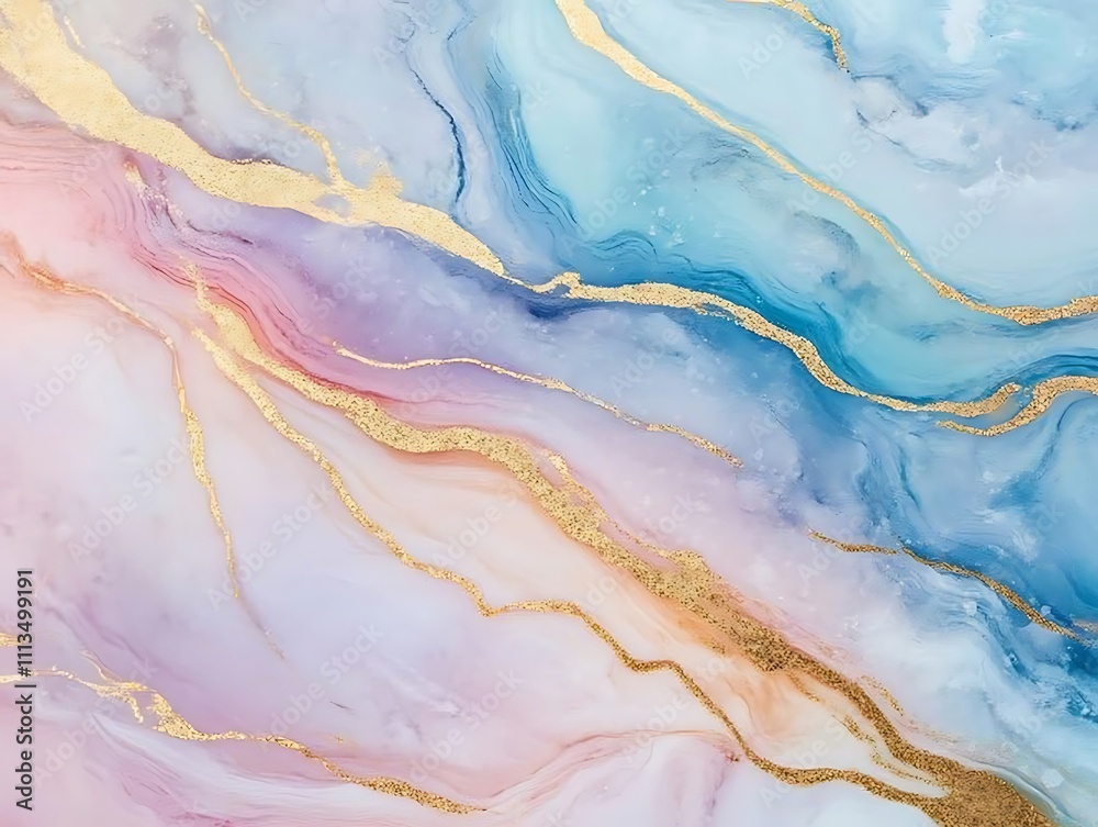 Abstract blue and gold fluid art design featuring flowing lines and shimmering accents creating a luxurious and elegant artistic composition for modern decor. Abstract blue and gold fluid art design featuring flowing lines and shimmering accents creating a luxurious and elegant artistic composition for modern decor.