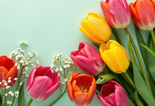 red and yellow tulips