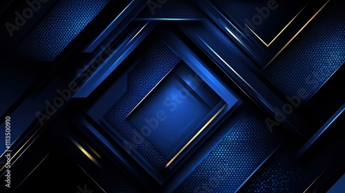 Abstract dark blue textured of geometric shapes with light hexagon line. Modern luxury futuristic background vector illustration. Wallpaper Creative