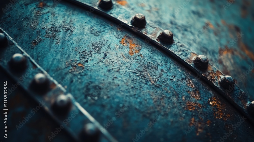 Rusted Metal Surface With Rivets and Bolts Rusted Metal Surface With Rivets and Bolts