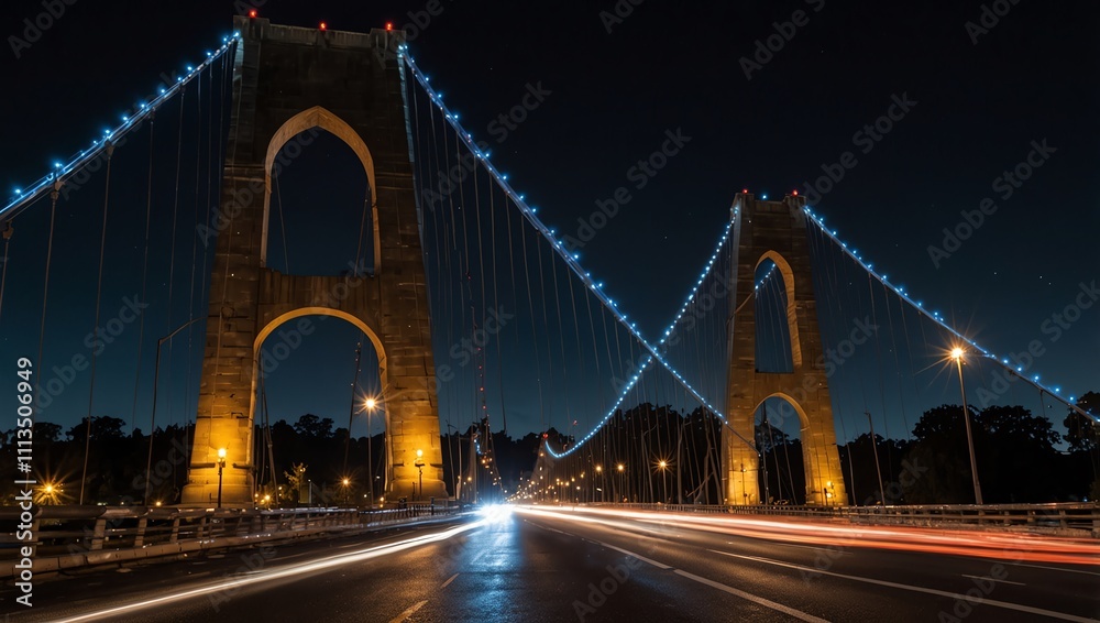 Obraz premium city bridge at night