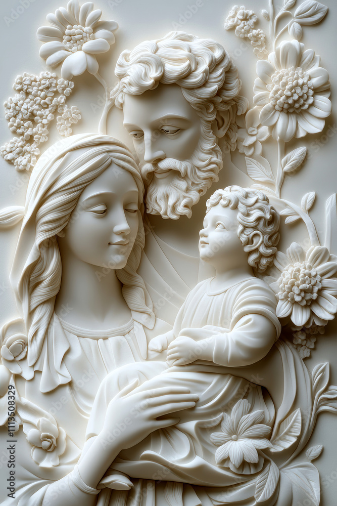 Mother of God with a baby. AI generative. Mother of God with a baby. AI generative.