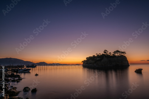 Wooden bridge to the island of Cameo on the island of Zakynthoss-art photography