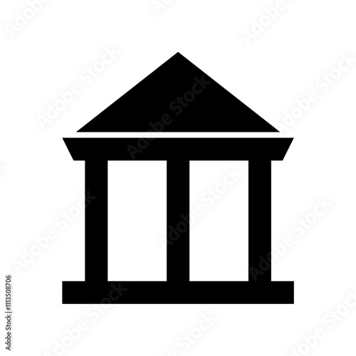 Simple traditional house icon isolated on white background