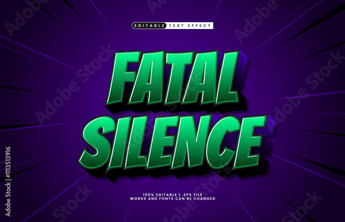 fatal silence editable text effect with a game and horror text style