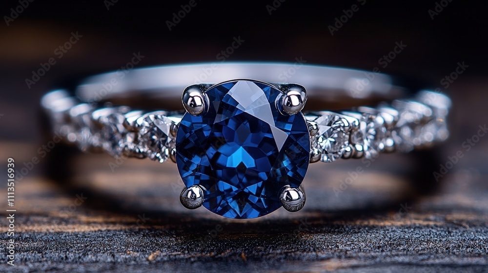 Elegant sapphire engagement ring with diamond accents Elegant sapphire engagement ring with diamond accents