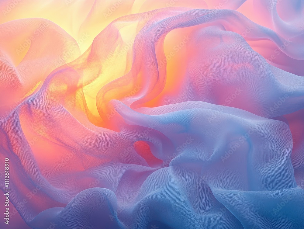 Obraz premium Vibrant sunset clouds in dreamy pastel skies