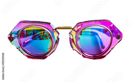 Party Glasses With 2025 Frames Funky Isolated On Transparent Background PNG.