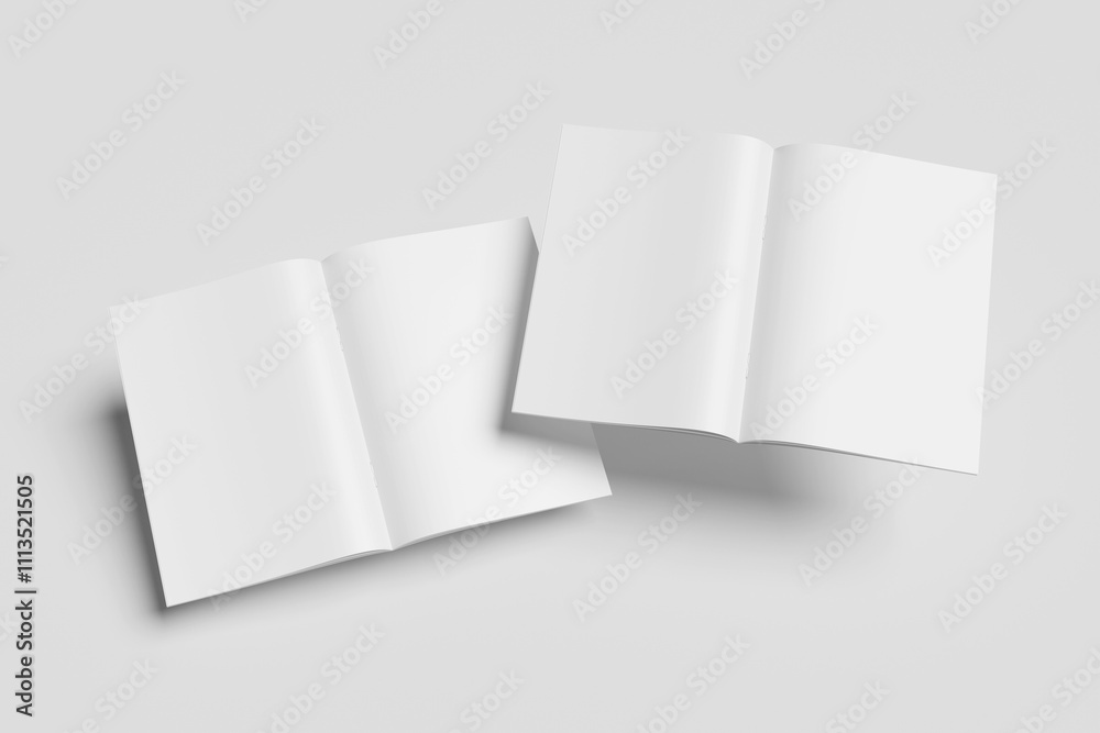 Blank magazine brochure for mockup - perfect 3D rendering Blank magazine brochure for mockup - perfect 3D rendering