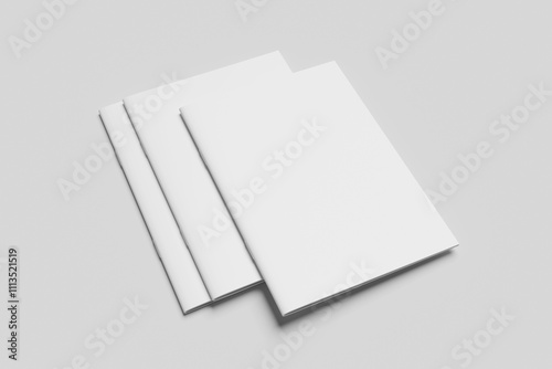Blank magazine brochure for mockup - perfect 3D  rendering