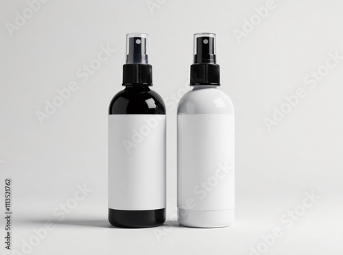 Cosmetic Spray Bottles Mockup - Blank Labels - Branding Design