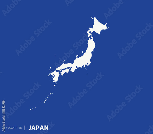 High Detailed Vector Map - Japan photo