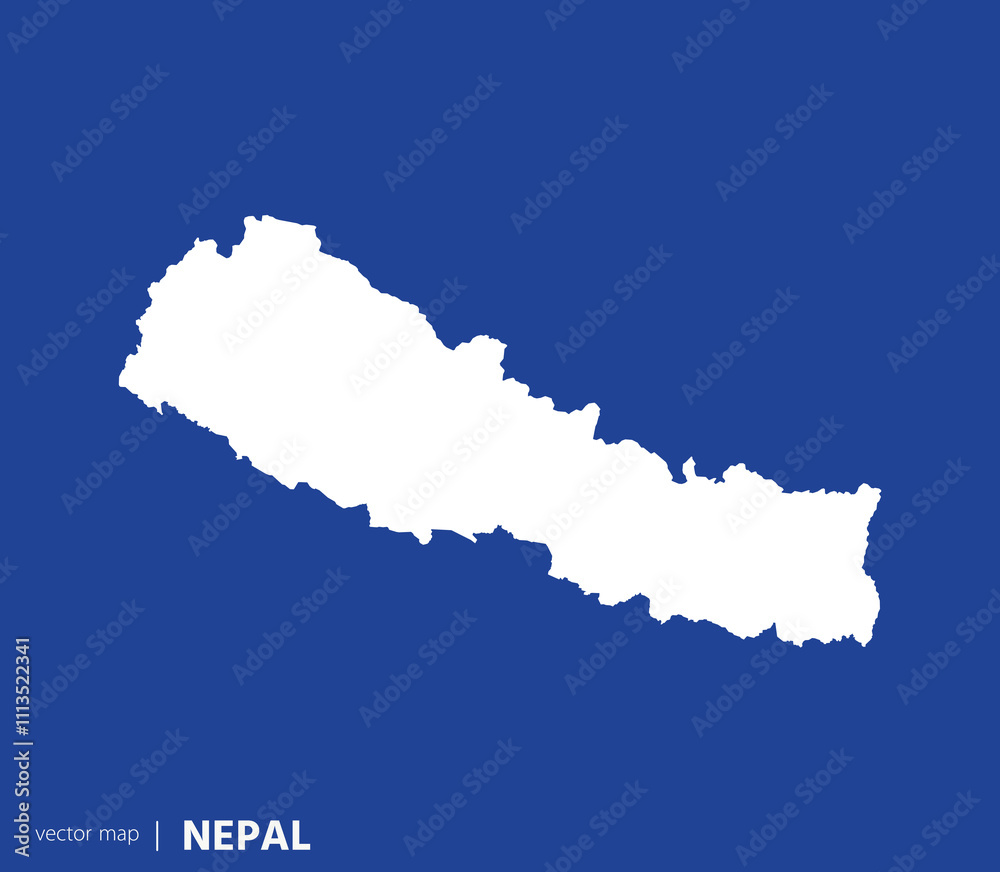 Fototapeta premium High Detailed Vector Map - Nepal