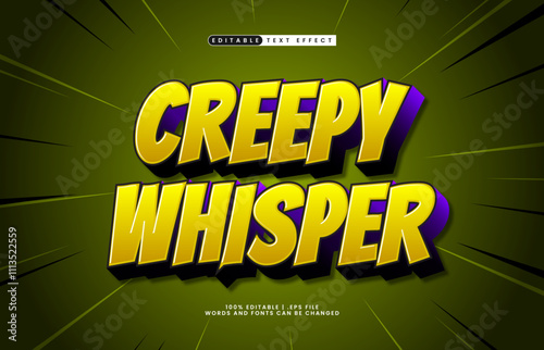 creepy whisper editable text effect with a game and horror text style