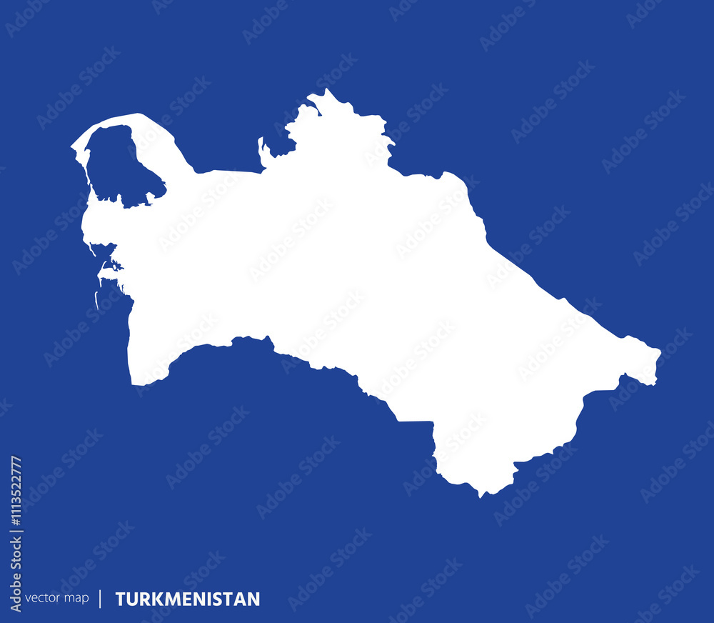 Fototapeta premium High Detailed Vector Map - Turkmenistan