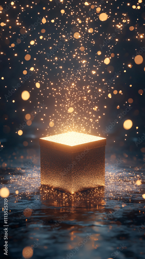 open box with light coming from within open box with light coming from within