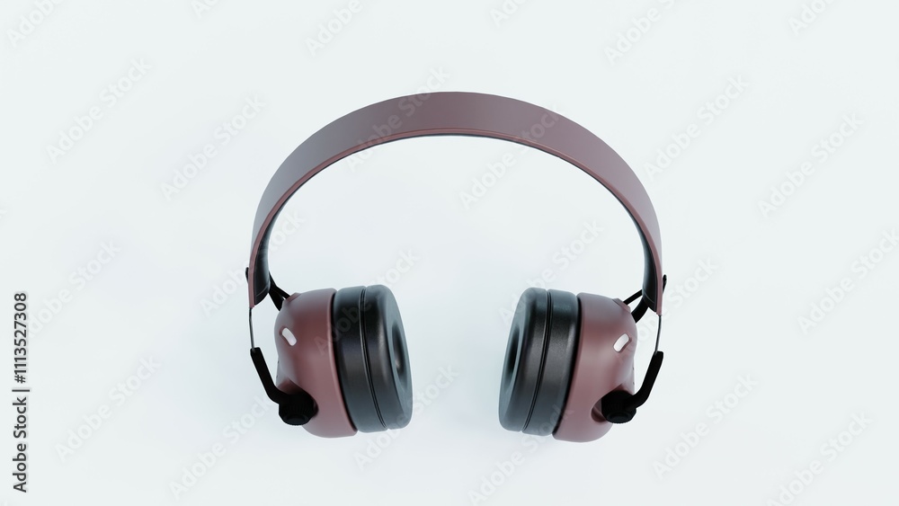 Realistic 3D gaming headset with a sleek over-ear design and detachable microphone. Perfect for e-commerce, branding, advertising, and presentations. High-resolution, modern, and professional visuals