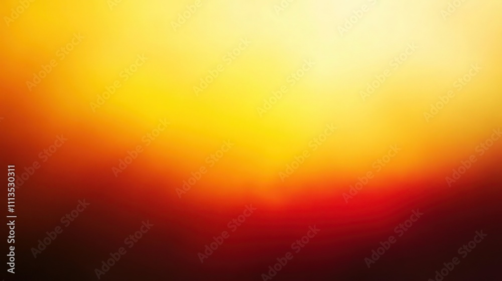 Naklejka premium A rich and warm gradient background combining golden yellow, burnt orange, and deep red. The colors fade into one another seamlessly, evoking the warmth and energy of a glowing sunset with a subtle .